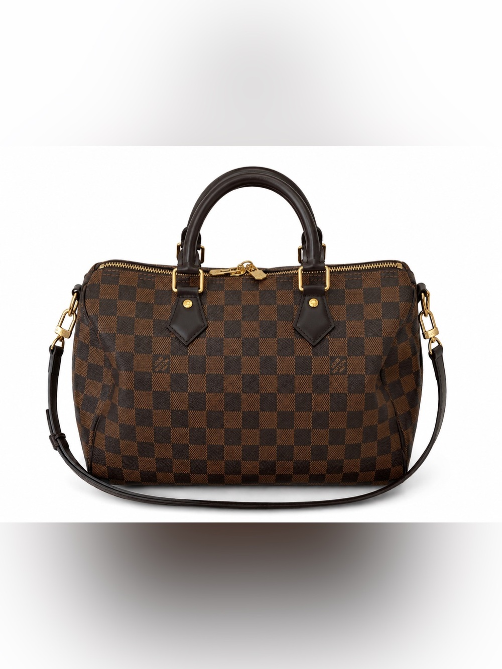 Louis Vuitton Dark Brown Damier Ebene Canvas Top-Handle Satchel